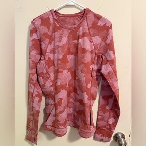 Lululemon Camouflage Long Sleeve Run Top size 12